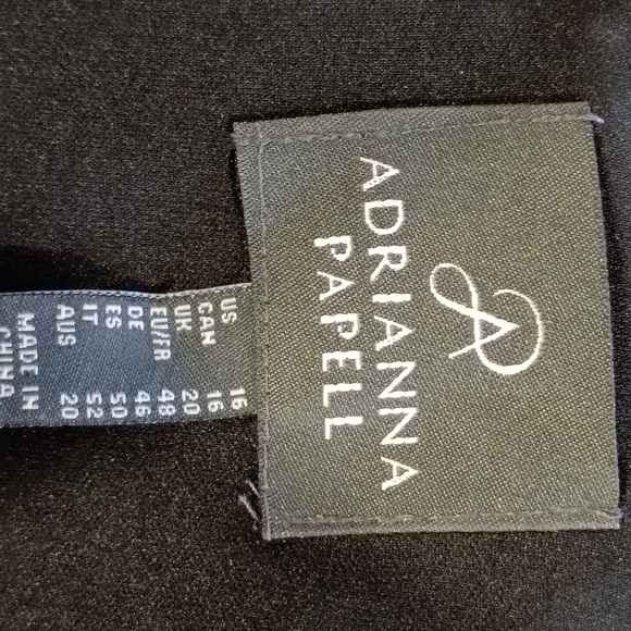 Adrianna Papell Black Lace Halter Cocktail Dress Size 16 Elegant Evening - Picture 5 of 11